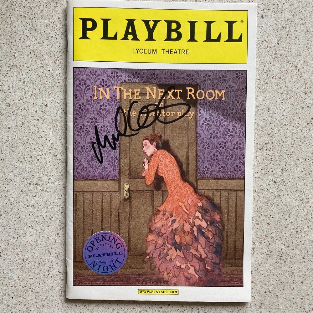 Michael Cerveris Signed Playbill In the Next Room 2009 Opening Night Silver Seal